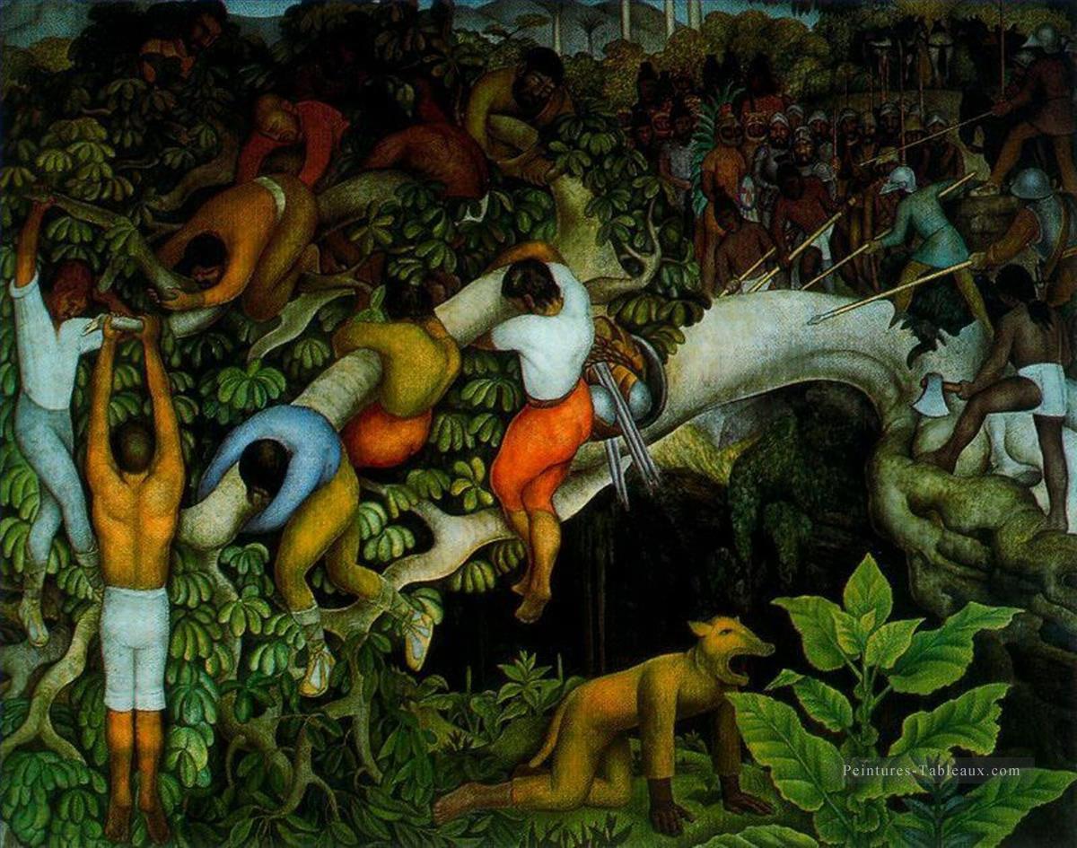 entrer dans la ville 1930 Diego Rivera Peintures à l'huile